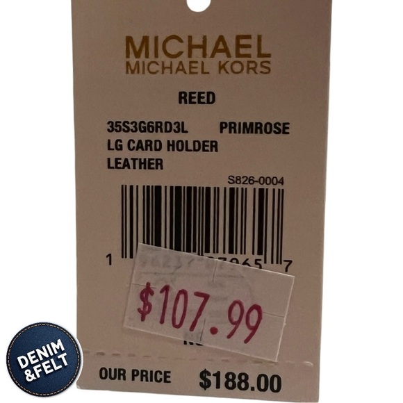 Michael Kors Reed Large Pebbled Leather Card Holder in Primrose | NEW/NWT!! 🩷🩷 - Picture 11 of 15